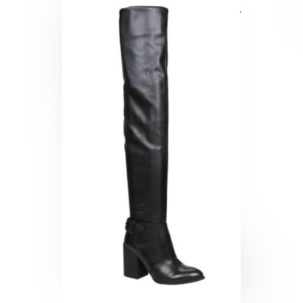 ALDO Constancio Over the Knee Block Heel Boots, Black, size 6